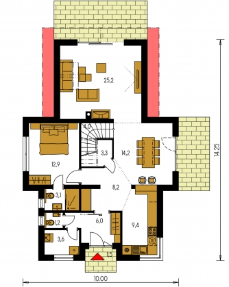 Grundriss des Erdgeschosses - TREND 293